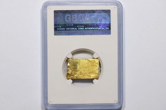  西京老凤祥 福 甲 上上 足赤金条一枚 GBCA AU58 1610048155 重31.4g