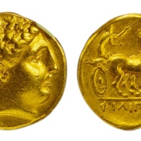  古希腊马其顿王国腓力二世金币 众诚祥评XF