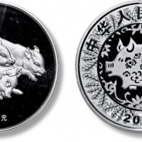  2007年丁亥(猪)年生肖纪念银币1公斤 完未流通