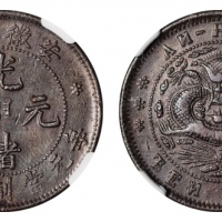  安徽省造光绪元宝宝安十文小龙 NGC XF-Details