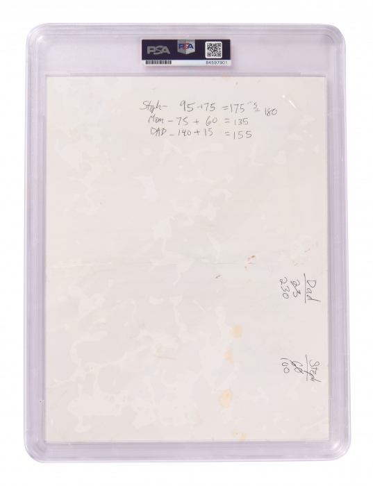  乔布斯亲笔签名信函 PSA