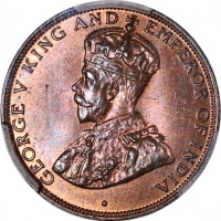  1934年香港一仙，PCGS MS65RB，#38604661