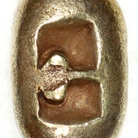  印尼夏连特拉王国4Massa金币 "SHIVA", ca.800-950, 9.53，EF-AU，十分罕见