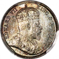  1905年香港五仙，PCGS MS65，#445893309