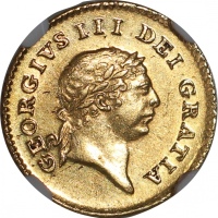  1808年英国1/3坚尼金币，NGC UNC Detail (有清洗)