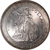  1909-B英国贸易银元，PCGS MS65，#84786706，评级记录中仅3枚获评更高分，是「港光」藏家提升自己的收藏的大好时机