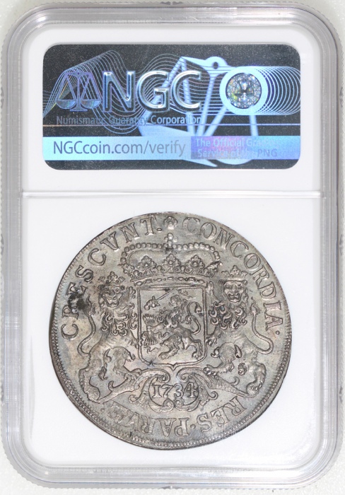  1647年荷兰上艾修省1盾，NGC UNC (海水损害)