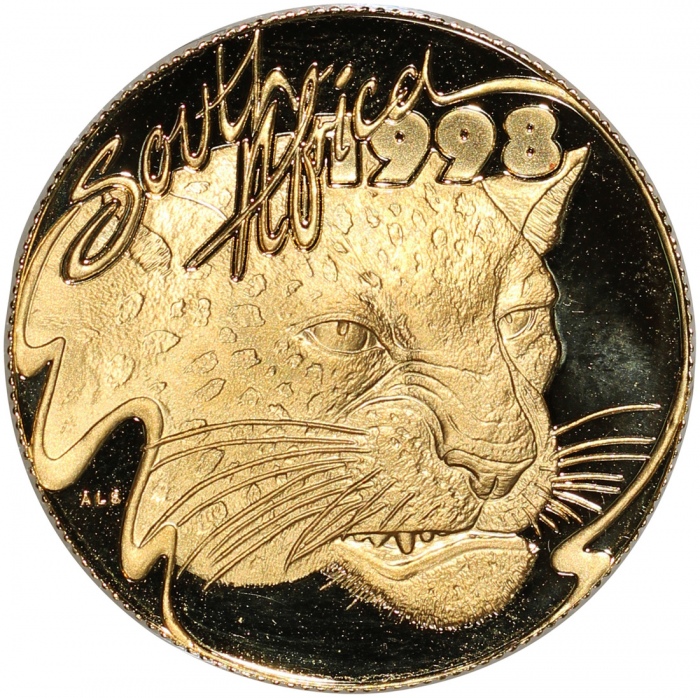 1998年南非1/2安士 24k 金章, "大自然"，UNC
