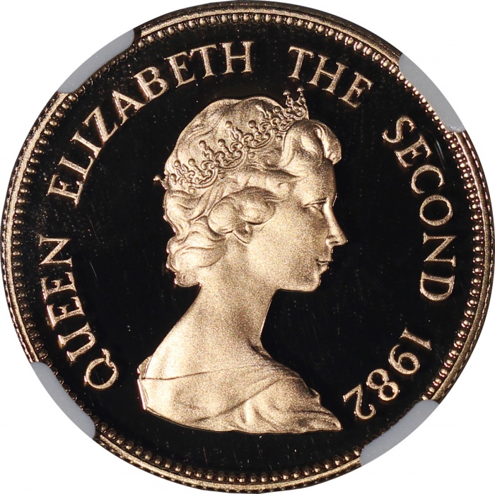  1982年香港十二生肖狗年$1000纪念精铸金币，NGC PF69 Ultra Cameo，#6473456-013，连盒及小册子