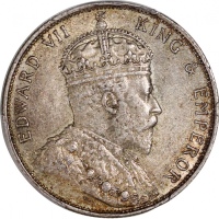  1905年香港半圆，PCGS AU55，#42833812