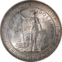  1900-B英国贸易银元，带柔和包浆和原光，NGC MS62，#1728468-002