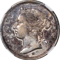  1882-H香港二毫，NGC AU Details，正面有划痕，#6137500-004