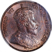  1902年香港一仙，PCGS MS63BN，#40961724