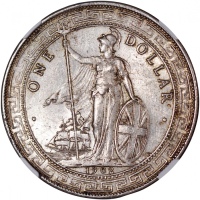  1902-B英国贸易银元，NGC MS62，#3959764-029