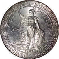  1929-B英国贸易银元，ICG MS64，#3768670118