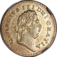  1803年英国1/3坚尼金币，NGC AU55