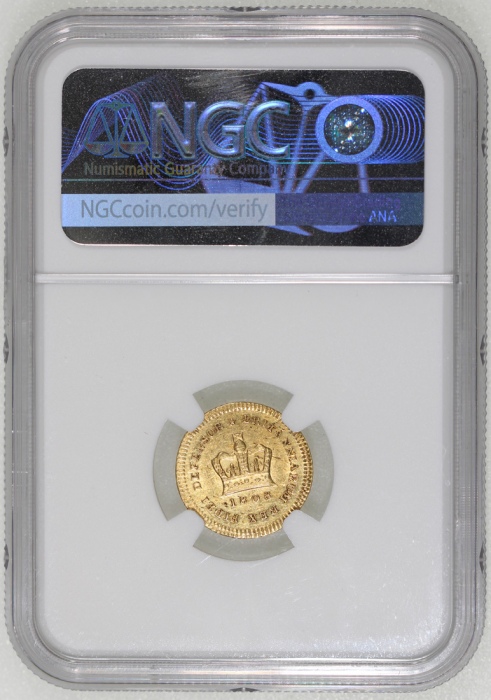  1808年英国1/3坚尼金币，NGC UNC Detail (有清洗)