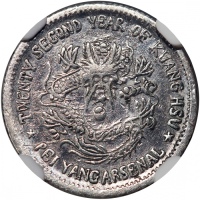  北洋造光绪22年半角 NGC XF-Details