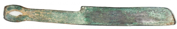  先秦直刀甘丹，139.5mm，重11.0克，中乾78