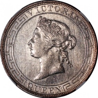  1867年香港一圆，NGC AU Details有严重清洗，#3957453-002