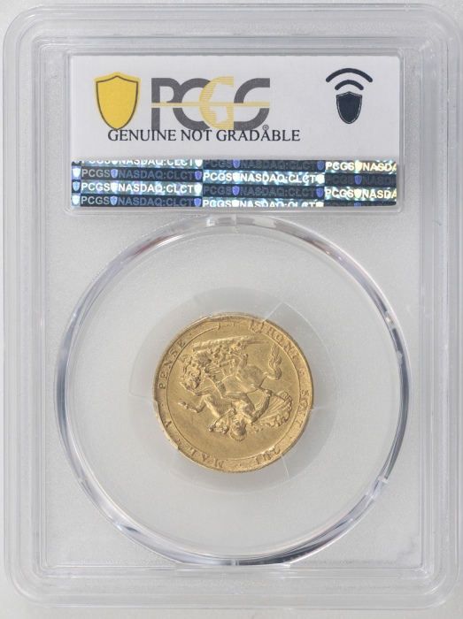  1820年英国1索维林金币，PCGS AU Detail (有清洗)