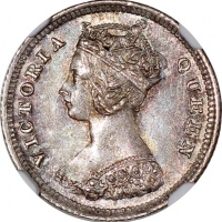  1885年香港一毫，NGC MS64+，#6137919-005