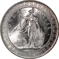  1930年英国贸易银元，伦敦造币厂，PCGS MS65，#415301591，评级记录中仅5枚获评更高分，美品