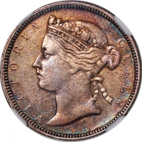  1873年香港二毫，有包浆，NGC VF Details有清洗，#6376742-004