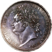  1822年英国1克朗银币 (5先令)，PCGS AU 真品 (有清洗)