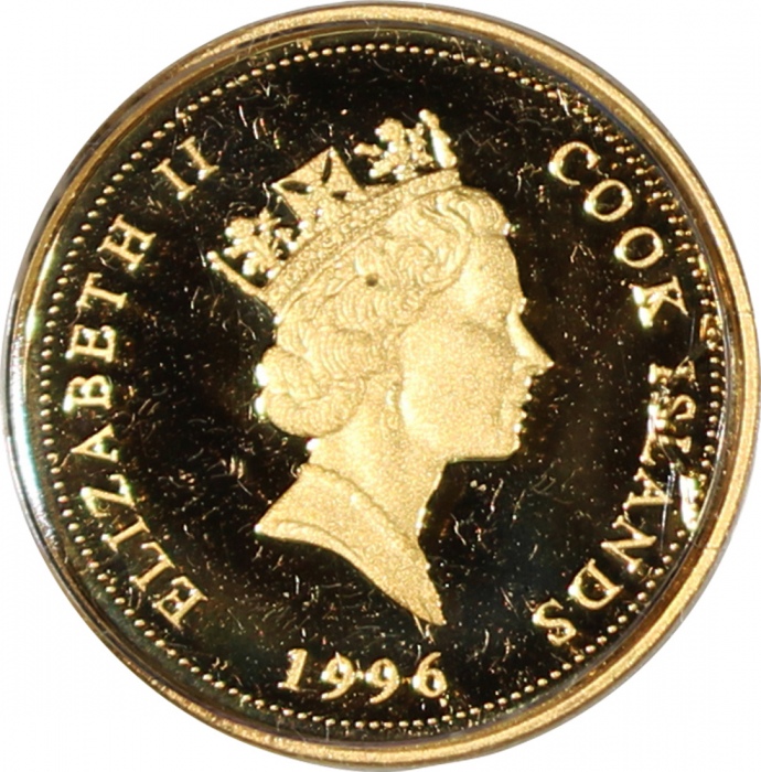 1996年库克群岛母亲节彩色精铸纪念金币1套3枚, 20, 50 及 200 元, 999.9纯金, 1/10, 1/4, 安士，附原盒及证书, 证书号481