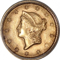  1853年美国1美元金币，PCGS MS62
