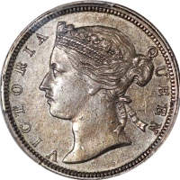  1866年香港二毫，PCGS AU Detail，有清洗，#45378920