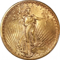  1915-S年美国20元金币，双鹰，PCGS MS62