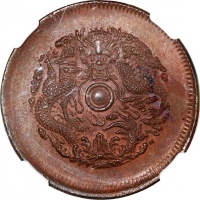  浙江省造光绪元宝当十中花水龙 NGC MS 63