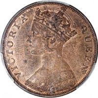  1863年香港一仙，PCGS MS62RB，#27850874