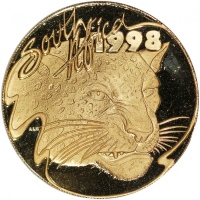  1998年南非1安士 24k 金章, "大自然"，UNC