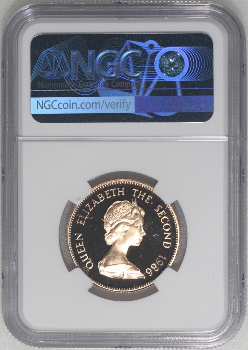  1986年香港十二生肖虎年$1000纪念精铸金币，NGC PF68 Ultra Cameo，#6473456-014，连盒及小册子