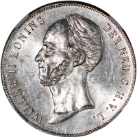  1847年荷兰2 1/2盾，NGC MS62+， NGC目前仅有四枚获更高评分