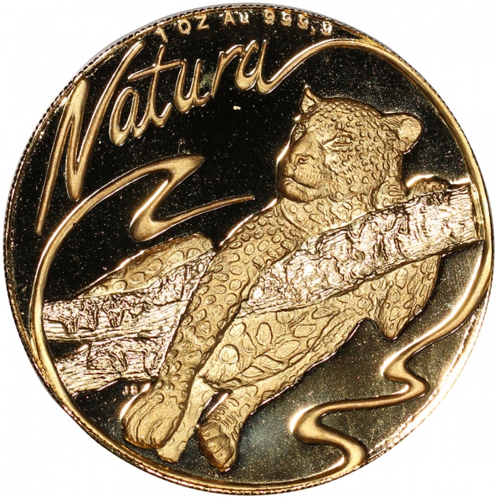  1998年南非1安士 24k 金章, "大自然"，UNC