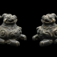  清铜制貔貅振纸 