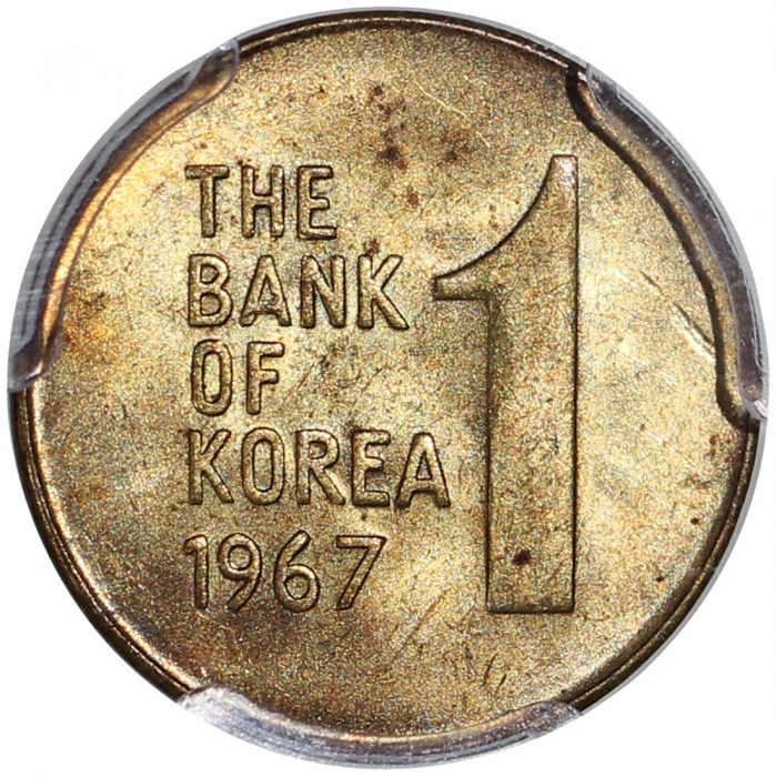 1959, 1967 及1970年南韩一组4枚,包括10圈,1圈及10圈一对,分别评PCGS 64RD, 64, 65 及NGC UNC Details(有清洗),# 43003688, 430036 1959, 1967 及1970年南韩一组4枚,包括10圈,1圈及10圈一对,分别评PCGS 64RD, 64, 65 及NGC UNC Details(有清洗),# 43003688, 430036