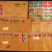  1947年大型实寄封一组6件