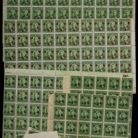  1940-41年孙中山像加盖暂作新票一组约310枚