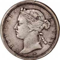  1872-H香港维多利亚二毫，7骑6版，及1877-H二毫，分别评PCGS XF Detail (有清洗)及 XF Detail (严重清洗)，#46484231，#46484283