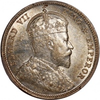  1902年香港爱德华七世二毫，PCGS AU Detail (有划痕)，#46484230