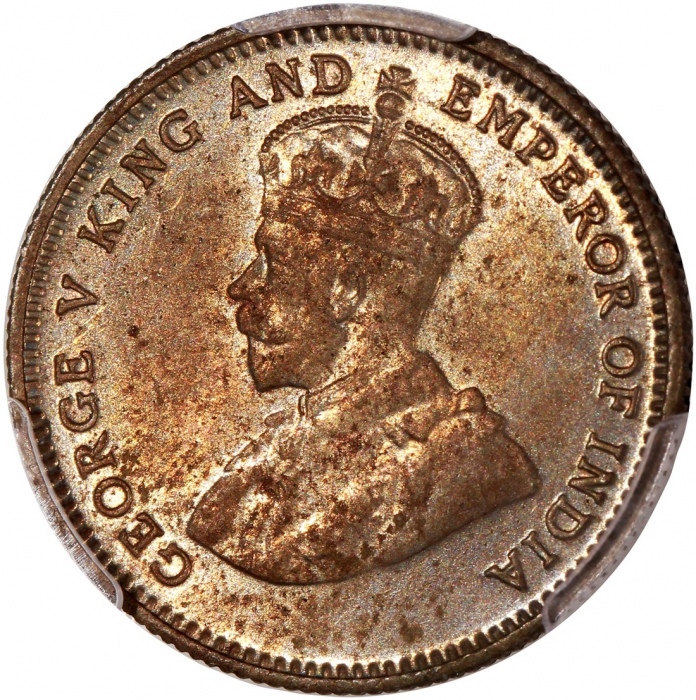  1935及1936年香港乔治五世一毫一对，分别评PCGS MS65及MS63，#4648317，#4648316