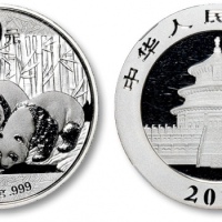  2013年熊猫纪念银币1盎司 NGC MS 70