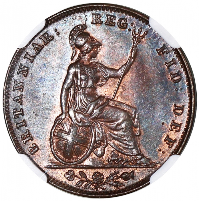  英国铜币6枚一组，1/4便士4枚及1/2便士2枚，评NGC MS63BN，MS63RB，MS64RB，MS64RB，MS62BN及MS64RB，#2885392-032，034，036，037，031
