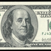  2003年美国一佰圆，编号FJ43174789A，UNC United States of America, Federal Reserve Note, $100, 2003-A, serial nu