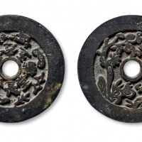  清代长命富贵福禄寿喜花钱 GBCA 古-美品 80